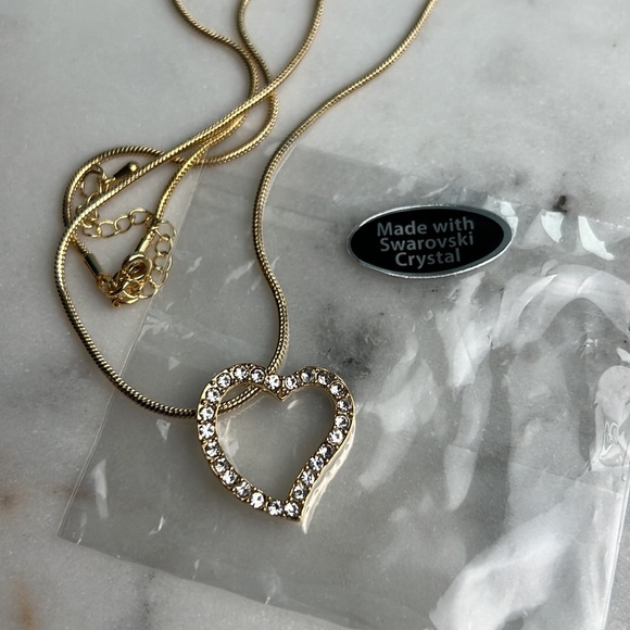 Swarovski Elements Tiffany Style Heart Necklace - Picture 4 of 4